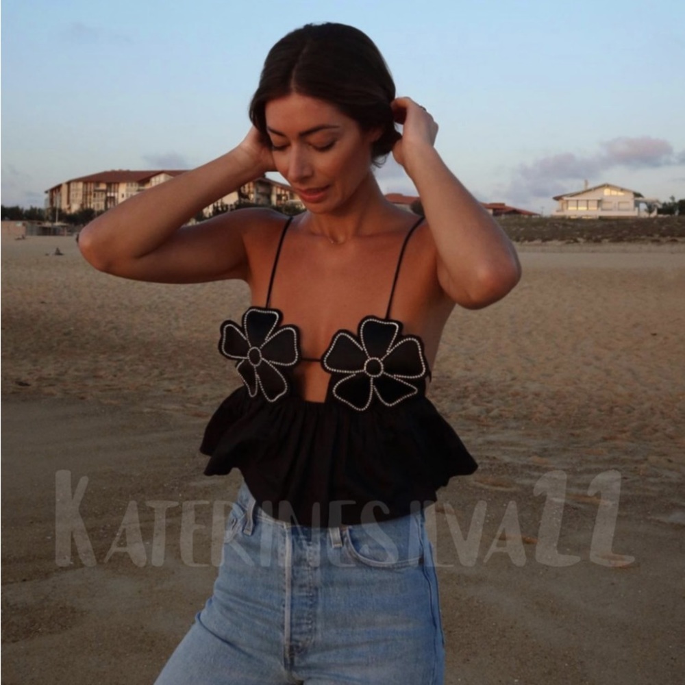 Size XS | Zara | Rhinestone Poplin Top | Bloggers Favourite - Picture 10 of 15